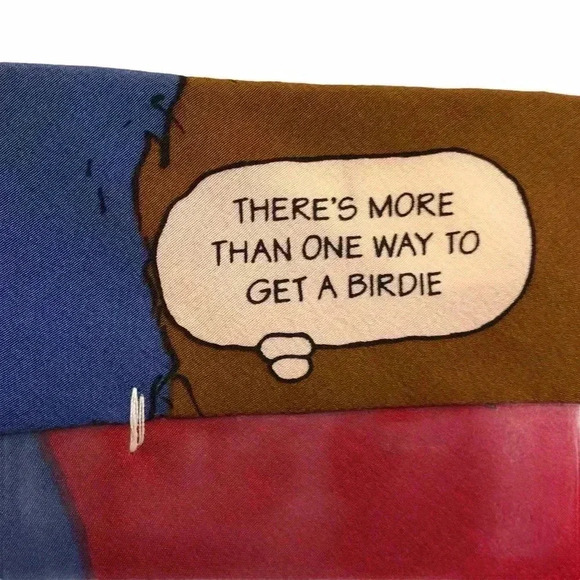 Peanuts Snoopy Woodstock Mens Tie Golf - Picture 5 of 8